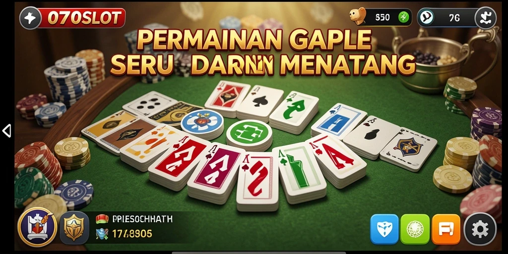 Tampilan gameplay Gaple yang seru dan interaktif di 070SLOT.