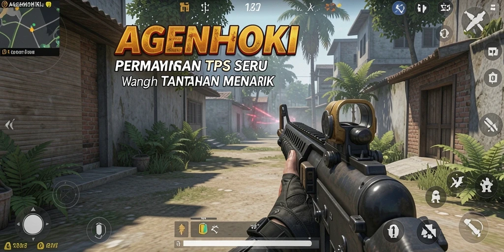 Tampilan gameplay menegangkan di AGENHOKI dengan karakter unik.