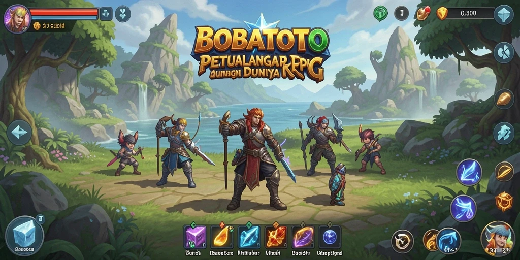 Tampilan gameplay BOBATOTO yang penuh aksi dan strategi RPG.
