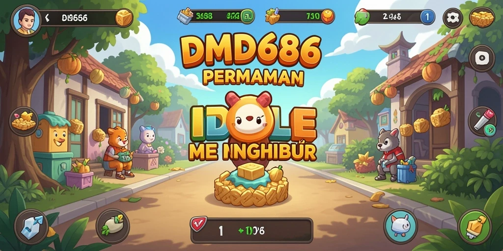 Tangkapan layar gameplay DMD686 yang menunjukkan kemajuan idle yang menarik.