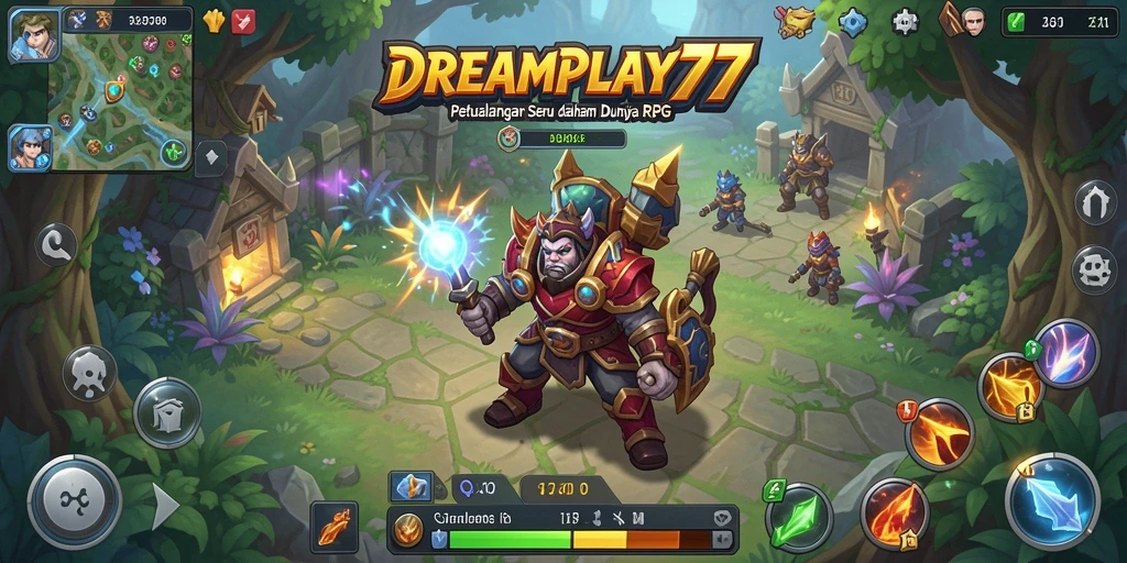 Tangkapan layar menunjukkan aksi pertempuran seru dalam DREAMPLAY77.