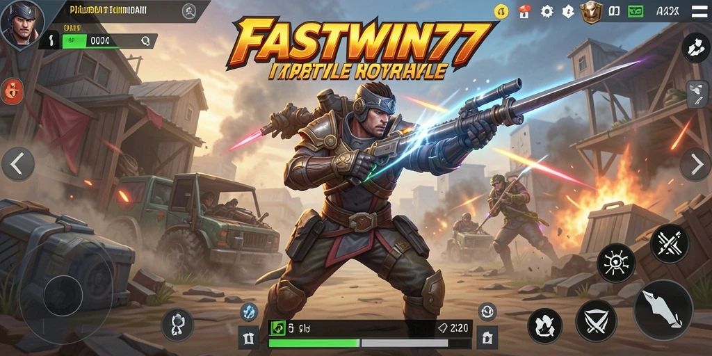 Tampilan menarik dari gameplay Battle Royale di FASTWIN77.