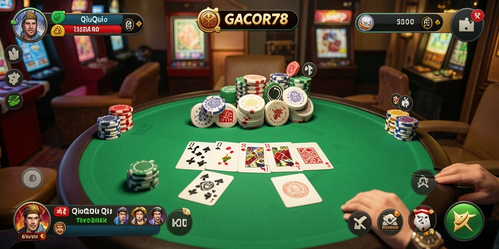 Tampilan gameplay menarik dari GACOR78 dalam permainan QiuQiu.