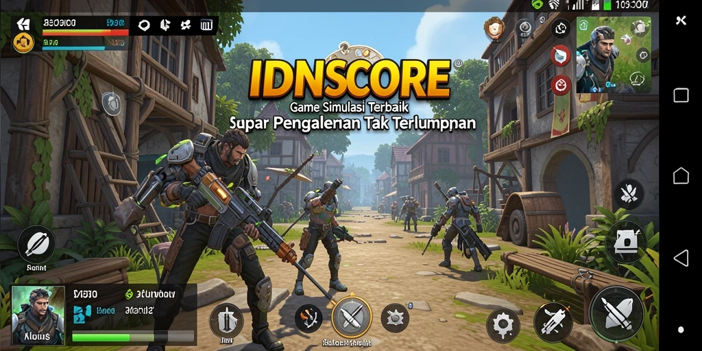 Tangkapan layar ini menunjukkan gameplay mendebarkan dari IDNSCORE.