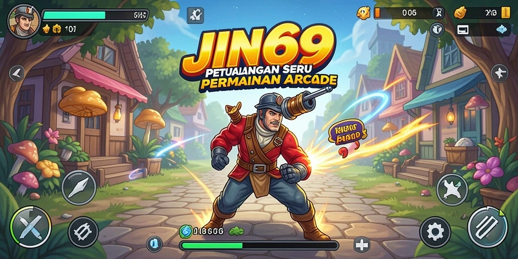 Tampilan gameplay JIN69 yang penuh aksi dan warna.