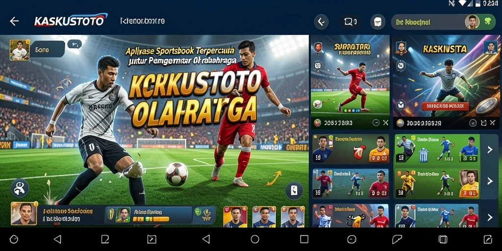 Tampilan utama KASKUSTOTO dengan banyak opsi taruhan olahraga.