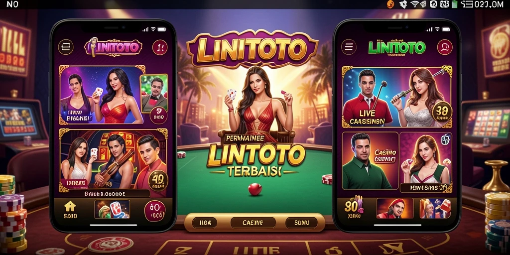 Tampilan permainan Live Casino LINITOTO dengan dealer profesional dan interaktif.