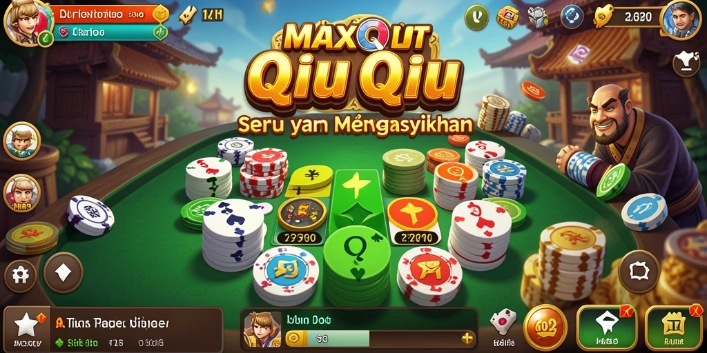 Tampilan menarik dari gameplay QiuQiu di MAXSLOT.
