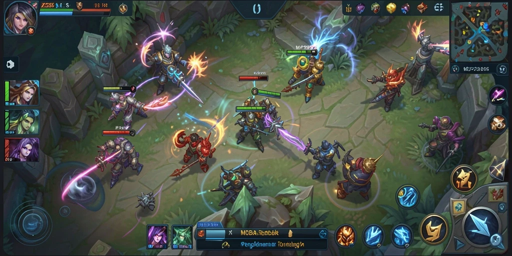 Screenshot gameplay MZ356 menampilkan karakter beraksi dalam pertempuran strategis.
