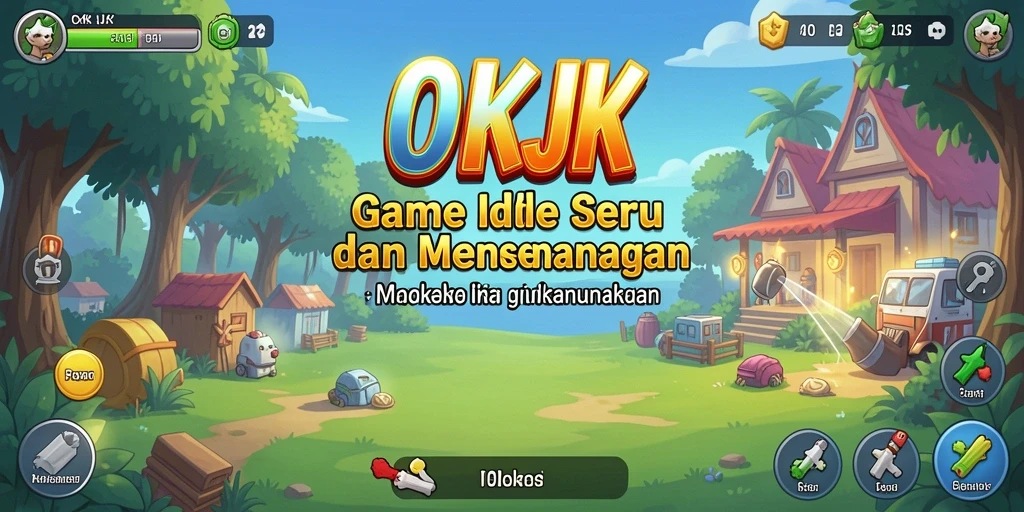 Screenshot gameplay OKJK menampilkan aksi seru dalam mode Idle.