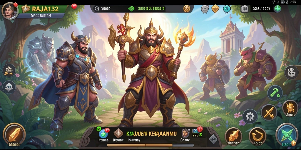 Tampilan gameplay RAJA132 yang menawan dan penuh warna.