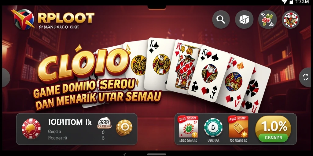 Tampilan menarik dari gameplay Domino dalam RPLOOT yang seru.