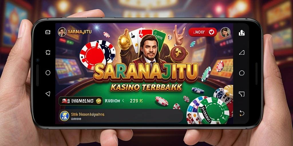 Tampilan utama SARANAJITU menampilkan gameplay Kasino yang seru dan interaktif.