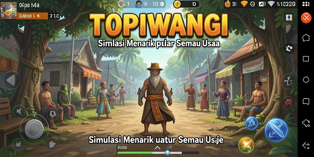 Tampilan gameplay TOPIWANGI yang menarik dan interaktif.